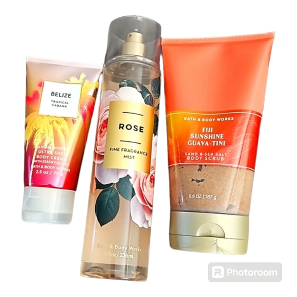 Bath & Body Works Other - BATH AND BODY WORKS Body Scrub, Fragrance Mist, and Shea Body cream